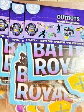 NEW BATTLE ROYAL VIDEO GAME PARTY DECOR WALL ART (36-PIECES)